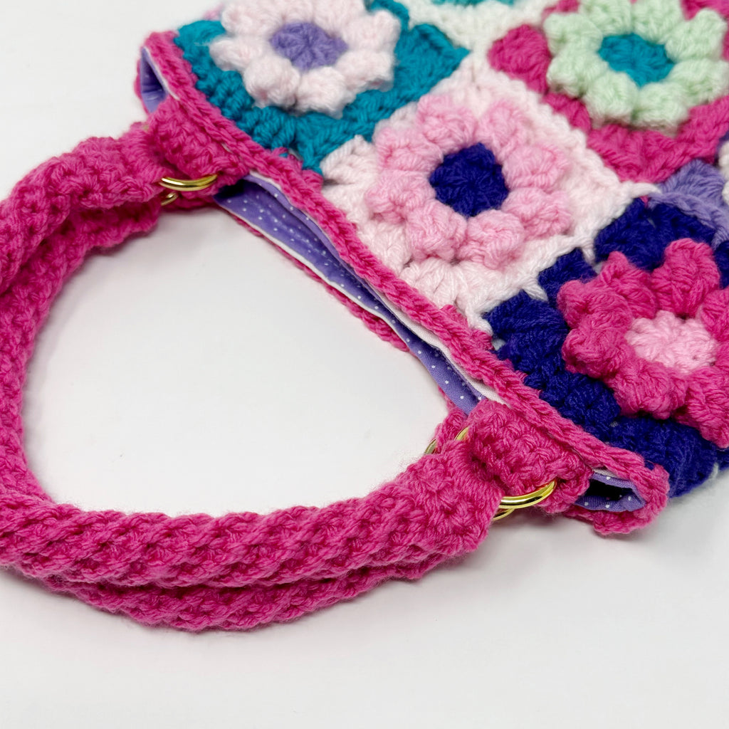 Berry Bouquet Flower Crochet Handbag