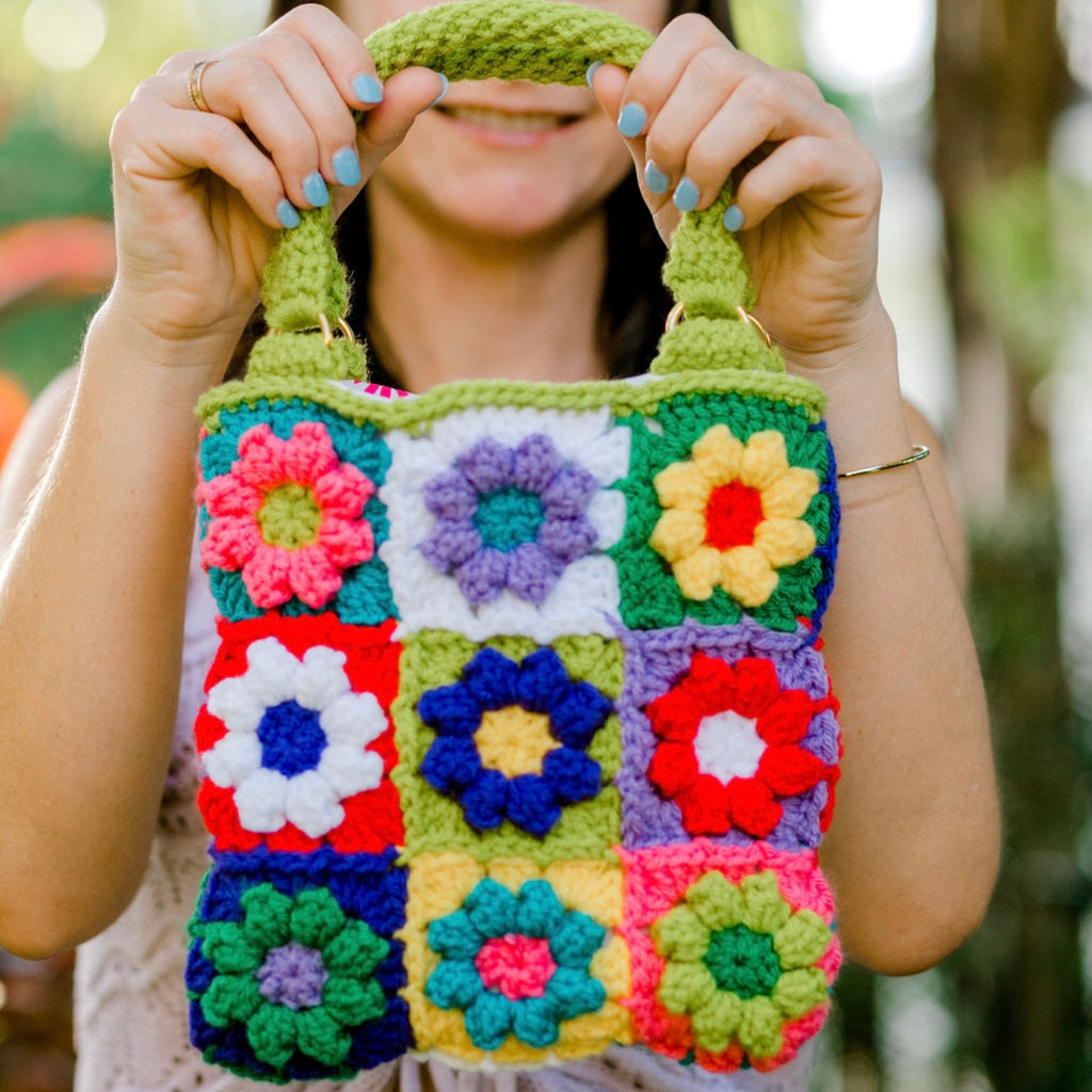 Lollipop Bouquet Crochet Flower Handbag