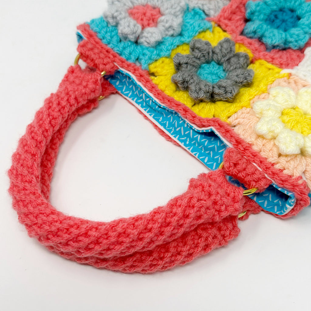 Peaches Bouquet Crochet Flower Handbag