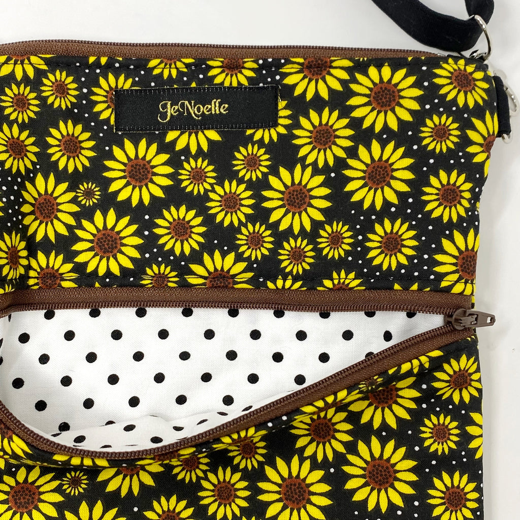 Sunny Flowers Crossbody Bag, Sunflower Crossbody