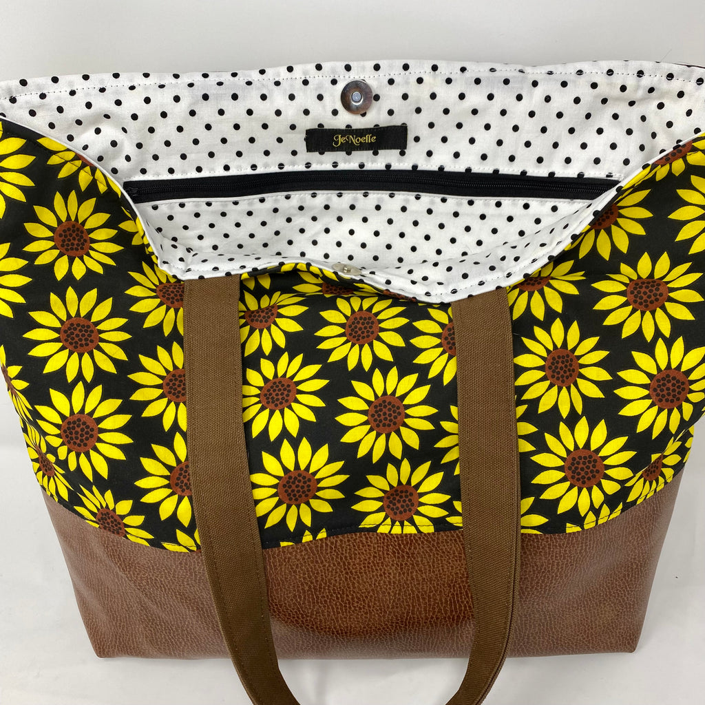 Sunny Flowers Tote Bag, Sunflower Tote