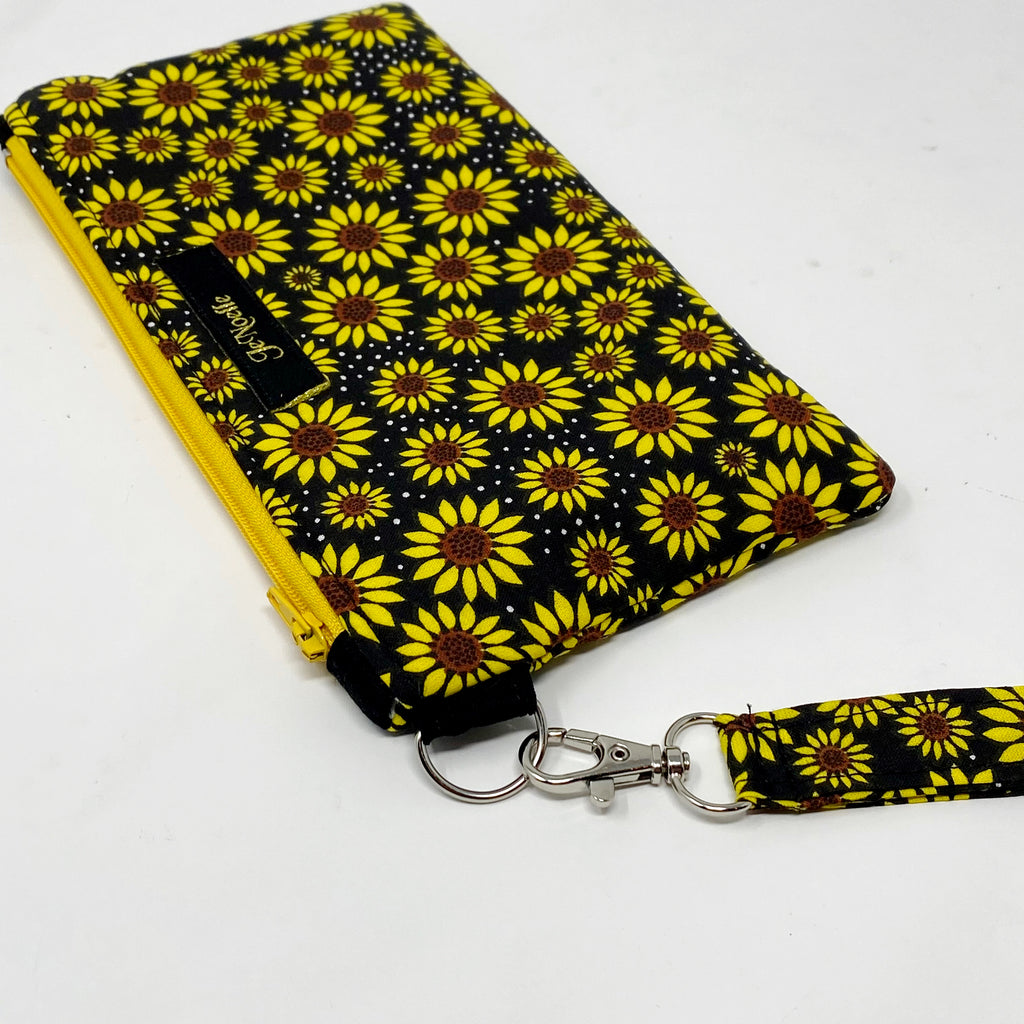 Sunny Flower Wristlet Mini, Sunflower Wristlet
